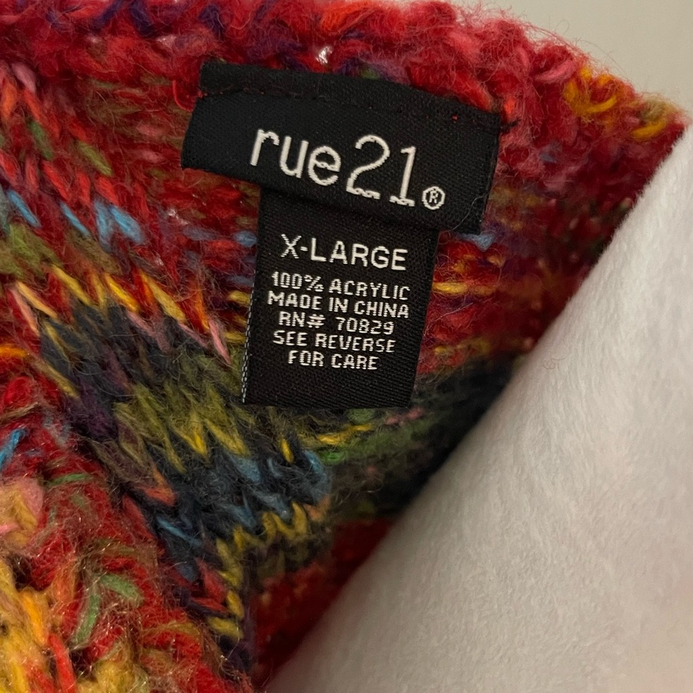 RUE21 Multicolor Knit Sweater With Pockets Size XL - Picture 5 of 5